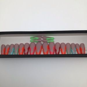 Gel Press On Long Nails